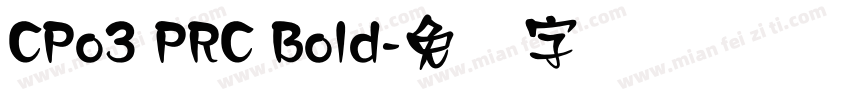 CPo3 PRC Bold字体转换
